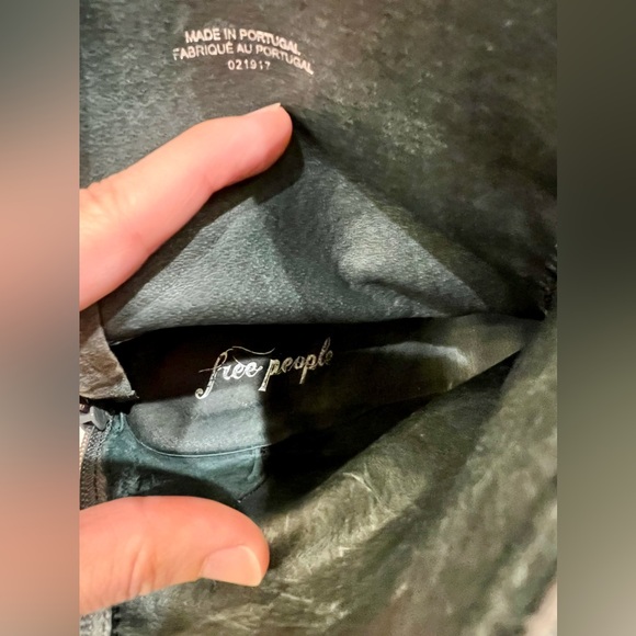 Free People Grey/Silver Velvet Cecile Ankle Boots Size 41 - Picture 11 of 13